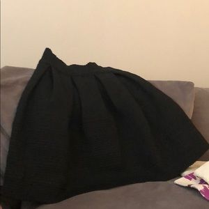 Black flare skirt